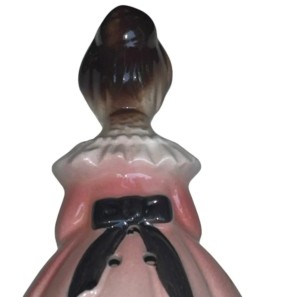 Vintage Enesco Kitchen Prayer Lady Pink 1950s Pepper Kitschy Decor Cottage Fairy
